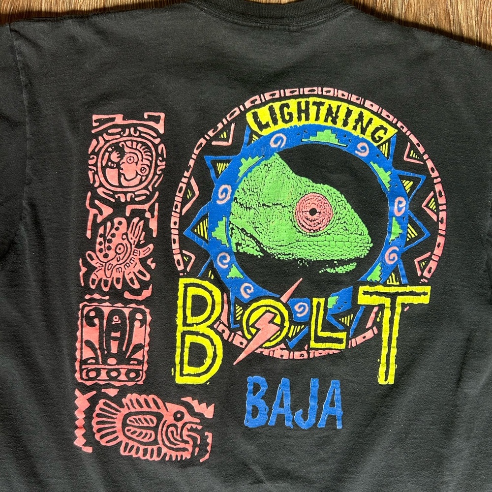 Vintage Lightning Bolt Baja Chameleon T-Shirt - Picture 7 of 7